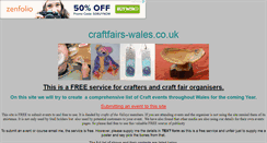 Desktop Screenshot of craftfairs-wales.co.uk